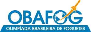 Logotipo da OBAFOG (Olimpíada Brasileira de Foguetes) com o planeta Terra na letra 
