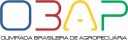 Logotipo da OBAP (Olimpíada Brasileira de Agropecuária) com letras coloridas e em relevo.
