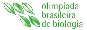 Logotipo da Olimpíada Brasileira de Biologia (OBB), com folhas verdes estilizadas e o texto 