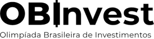 Logotipo da OBInvest (Olimpíada Brasileira de Investimentos), com a sigla em preto.