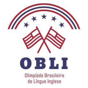 Um semicírculo com estrelas e listras, duas bandeiras americanas cruzadas, e o texto 