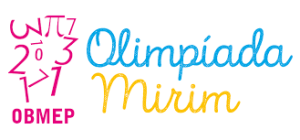 Logotipo da Olimpíada Mirim OBMEP 2023, com texto 