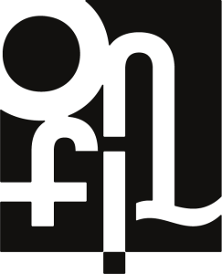 Um logotipo abstrato em preto e branco com letras 