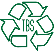 Logotipo  de Sustentabilidade, com um símbolo de reciclagem verde.