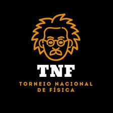 Logotipo do Torneio Nacional de Física (TNF), com o rosto estilizado de Albert Einstein em laranja.